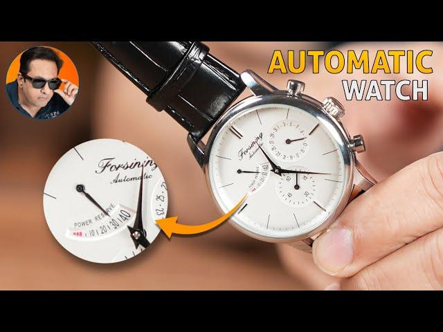 FORSINING Automatic Watch with Power Reserve Indicator (self wind and manual wind)