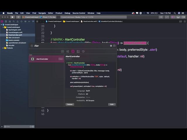 How to Create Code Snippets in Xcode