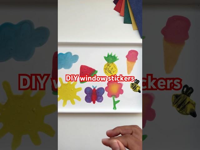 DIY window stickers!!  So easy to brighten up your windows ️#diy #craftideas