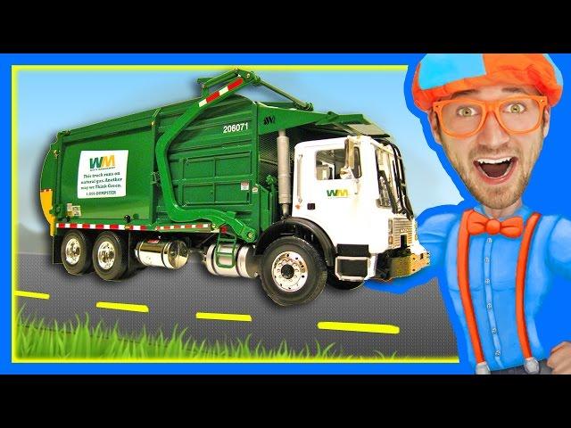 Garbage Trucks for Children with Blippi | Learn About Recycling