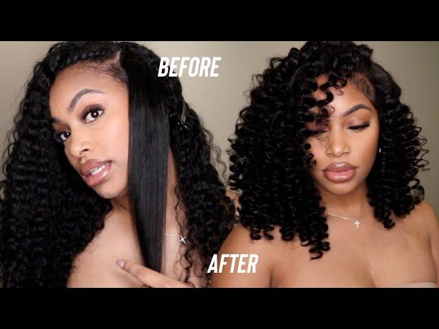 HOW TO GET PERFECT BOMBSHELL WAND CURLS | Bed Head Wand Curler | UNICE V- Part Wig + 3 Styles in 1