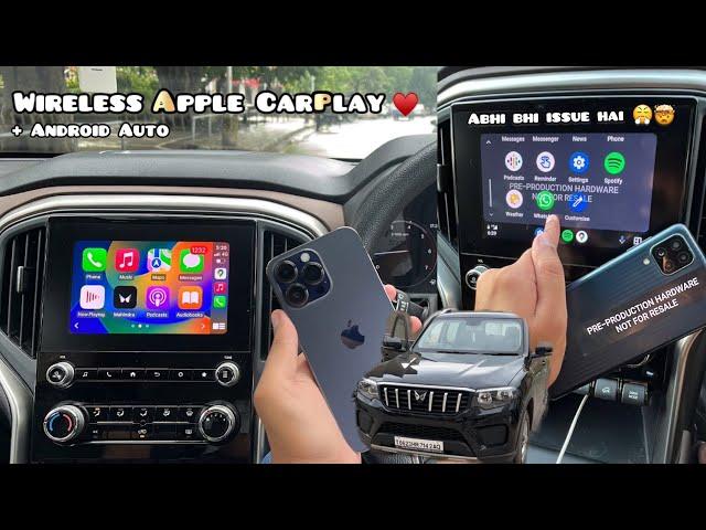 How to connect Wireless Apple CarPlay & Android Auto in Mahindra ScorpioN 2023  Complete Process!