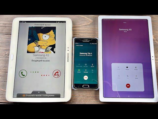 Two Samsung Tab A8 & Tab3 incoming Call Samsung A5 2016