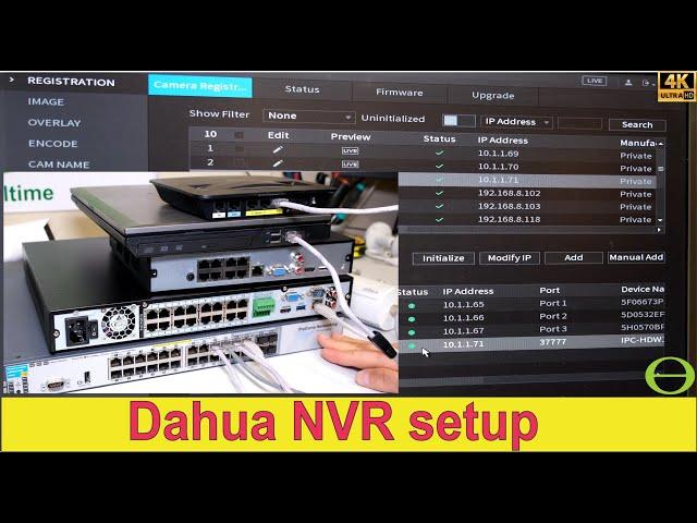 Dahua NVR setup 2023- hard drive, cameras, and remote view - step by step. Models 4116 & 4216