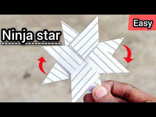 How To Make Paper Ninja Star - SHURIKEN | Paper ka ninja star kaise banaen