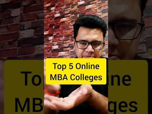 Top 5 Online MBA Colleges  #shorts