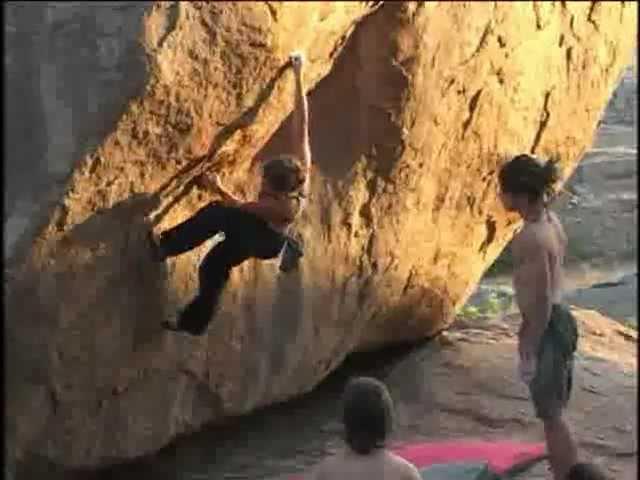 Katie Brown bouldering