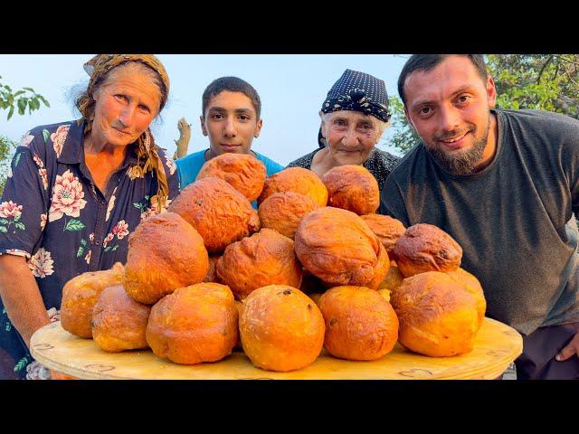 Grandma's Ball Piroshki Recipe | Mountain Caucasian Village Documentary | Plum Jam Cooking