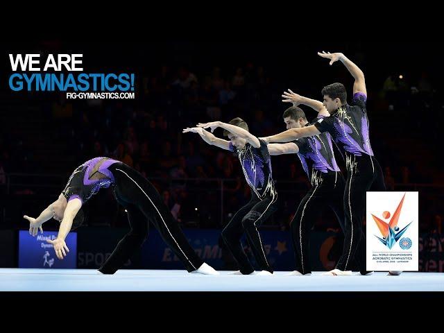 2018 Acrobatic Worlds, Antwerp (BEL) - Highlights MEN'S GROUP FINAL - We Are Gymnastics !