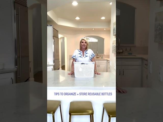 Tips to Store + Organize Reusable Bottles @leslie.lehr IGTV #tidytipswithLes