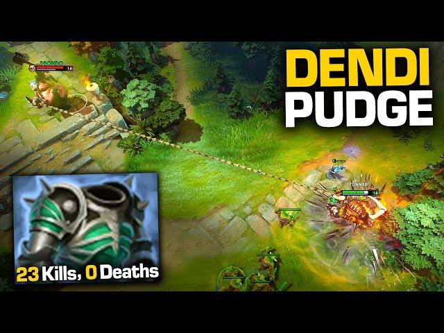  DENDI's Unstoppable Pudge Performance: 23 Kills — No Deaths! | Pudge Official