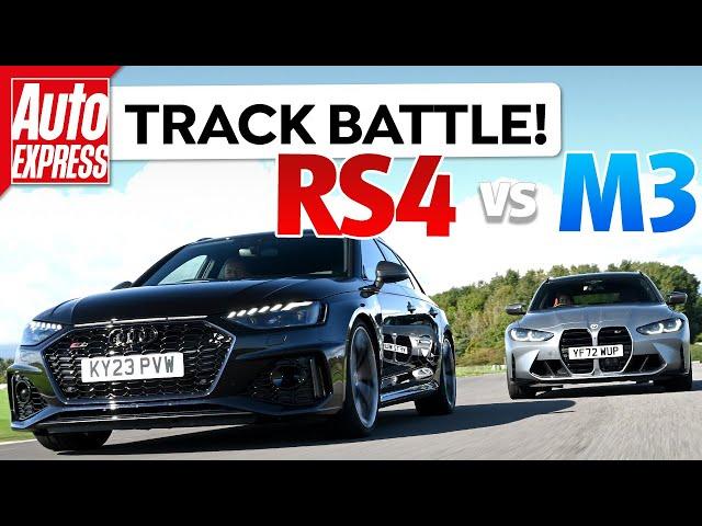 Auto Express Track Battle – Audi RS4 Competition vs BMW M3 Touring Competition