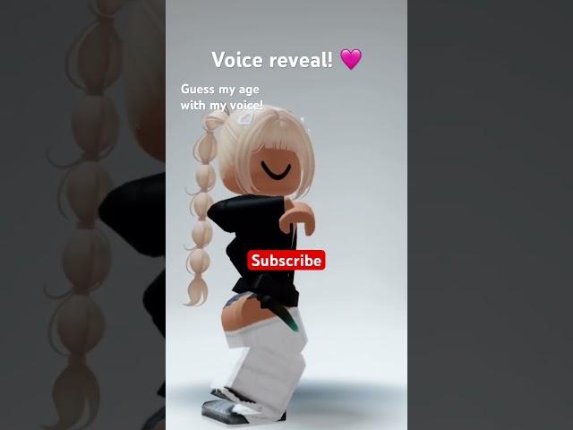 Voice reveal! 🩷 #roblox #fypシ #voicereveal #reveal