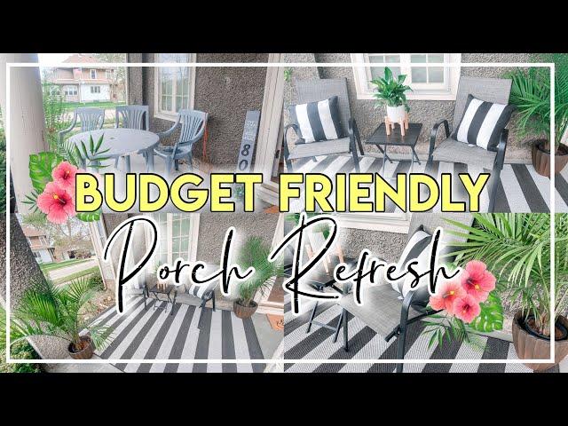 FRONT PORCH MAKEOVER ON A BUDGET | FARMHOUSE PORCH DECOR | PORCH DECORATING IDEAS