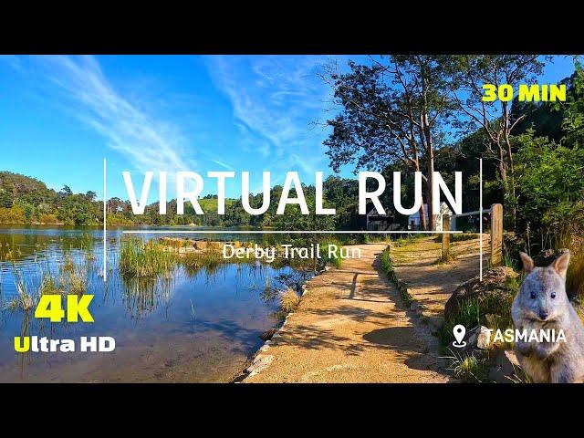 Virtual Run Trail - Derby - Trail Run 4K - Treadmill Workout - Scenery Tasmania