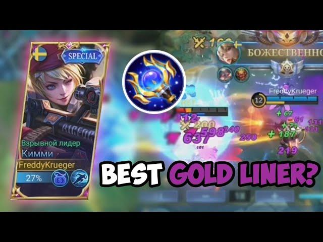 EVERYONE IS SILENT ABOUT THIS! KIMMI GAMEPLAY GOLD LINE MLBB BEST BUILD 2022