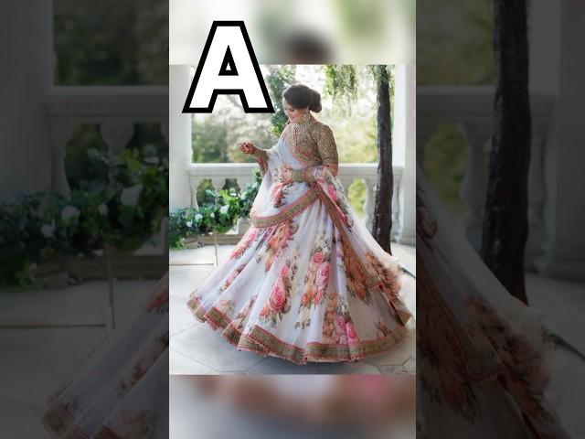 Choose your name first latter and see your lehenga #latestcollection2024 #viral #newfancydesigner