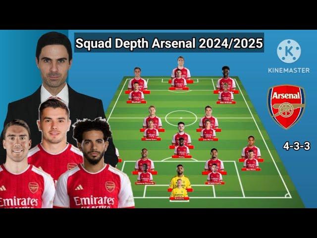 Arsenal Squad Depth Season 2024/2025 ~ With Diaz & Williams