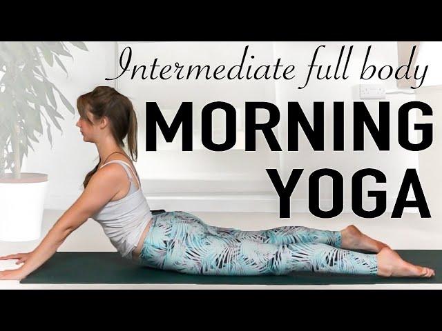 Full Body Morning Yoga (STRETCH & ENERGIZE) - Intermediate Minimal Cues Yoga - YogaCandi