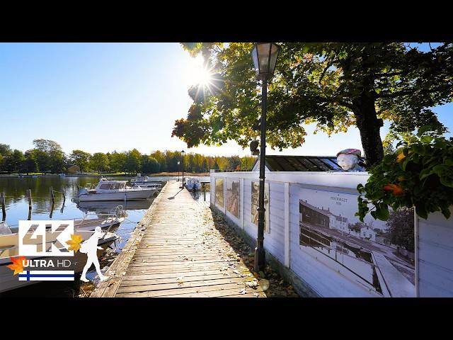 Walking in Ekenäs: Relaxing Autumn Walk in Finland  Slow TV 4K