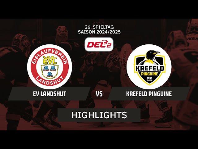 DEL2: EV Landshut vs. Krefeld Pinguine I Highlights - 26. Spieltag | SDTV Eishockey