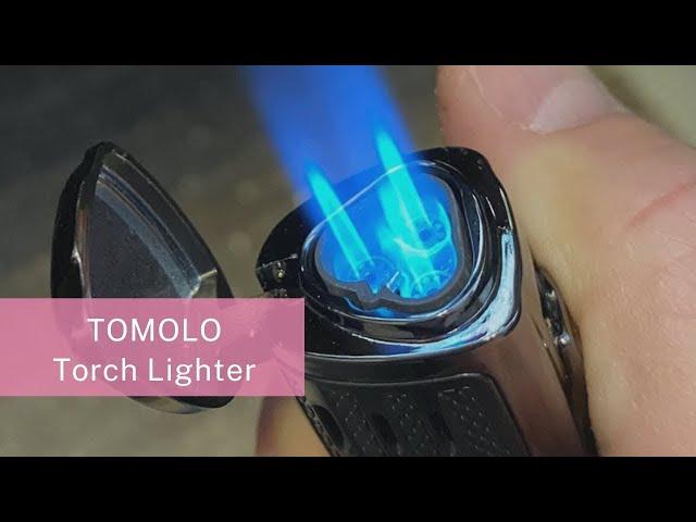 TOMOLO Torch Lighter Review | Triple Jet Flame Refillable Butane Cigar Lighter