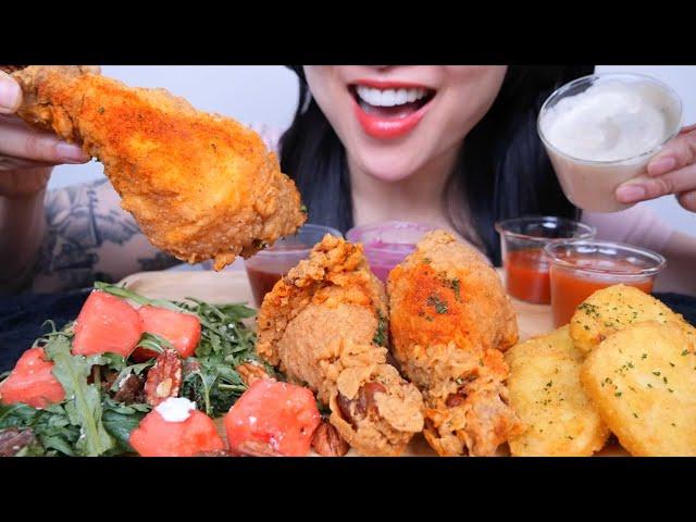 THE MOST CRUNCHY FRIED CHICKEN I'VE EVER HAD (ASMR EATING SOUNDS) NO TALKING | SAS-ASMR