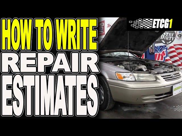 How To Write Repair Estimates