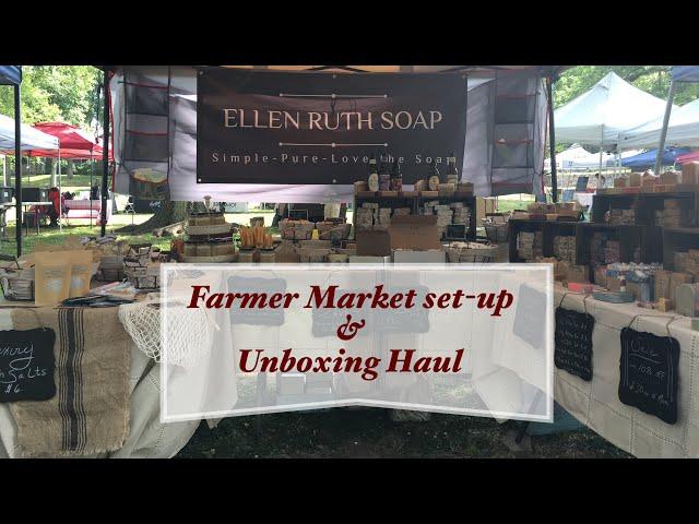 Nashville Farmers Market Soap display & set up - Plus Butter Bean Shop haul!  Ellen Ruth Soap