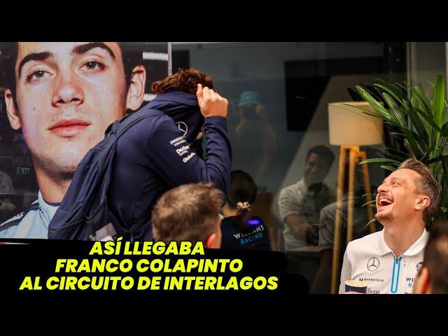 Así llegaba Franco Colapinto al Circuito de Interlagos. F1 Radio