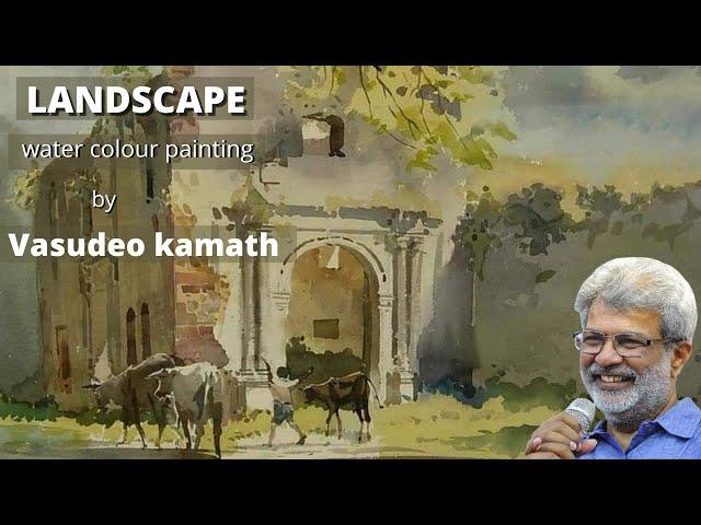 Vasudeo Kamath WaterColour Landscap painting