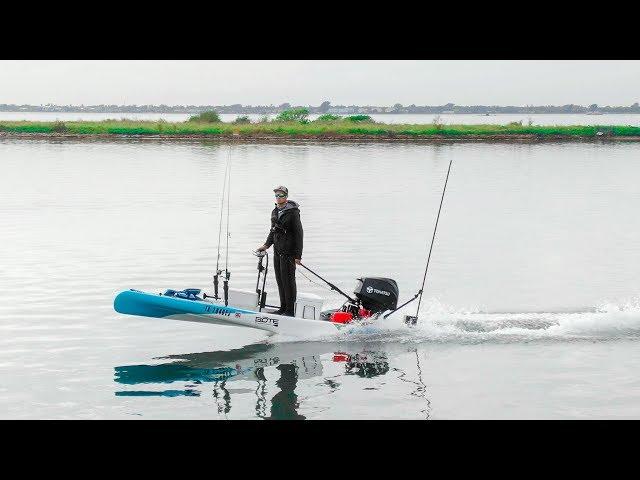 I strapped a BIGGER motor to a paddle board to fish - top speed?