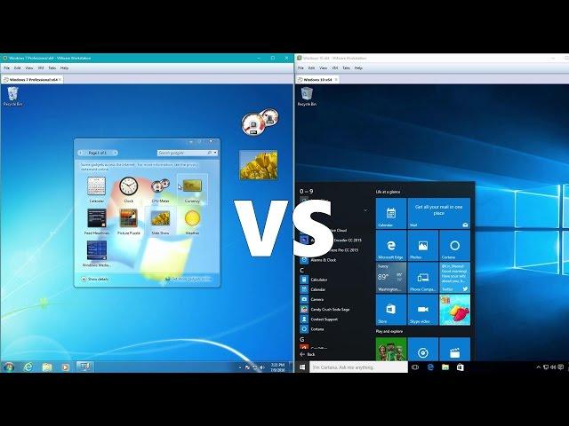 Comparing Windows 10 to Windows 7