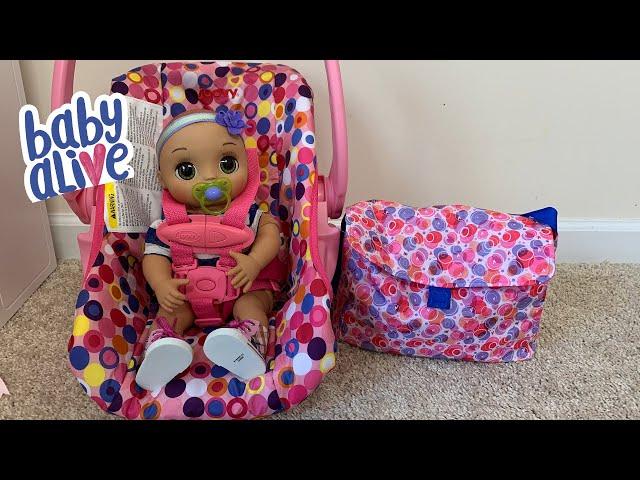 Baby Alive Packing Her bag to go to Grandmas House