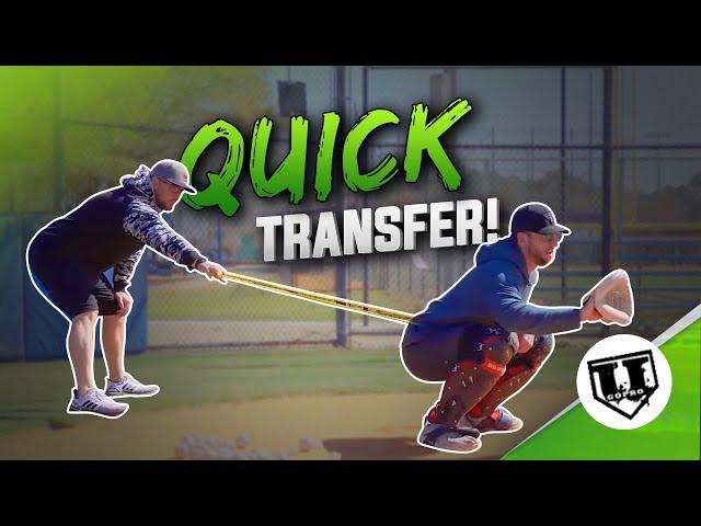 Faster Pop Time! Baseball Catching Transfer & Throwing Drills & Exercises!