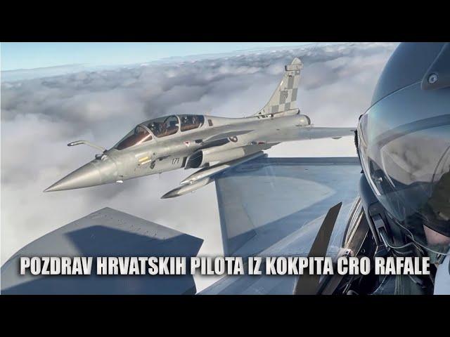 Pozdrav hrvatskih pilota iz kokpita CRO Rafale