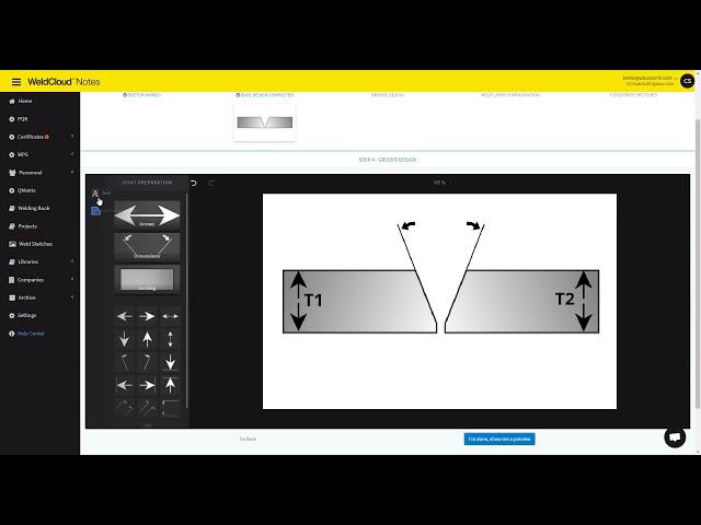Design your Weld Sketches in WeldCloud Notes
