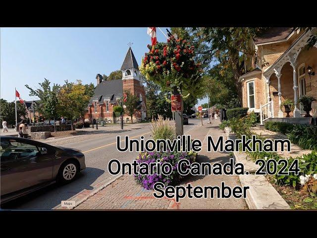 Unionville Markham Ontario Canada. Main Street and neighborhood   4K