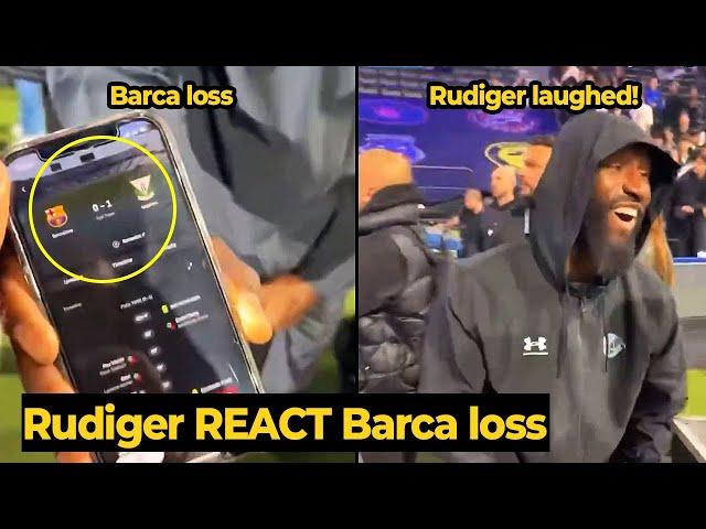 Rüdiger trolling Barcelona’s FT score who loss against Leganes last night | Real Madrid News