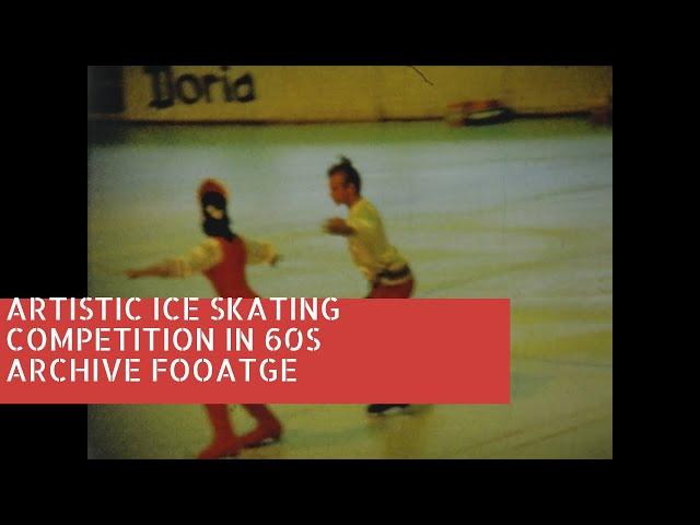 Artistic ice skating competition in 60s Archive Fooatge