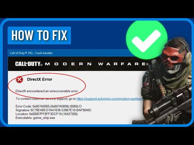 How to Fix Modern Warzone 2 DirectX Error with Error Code 0x887A0005 (2024)