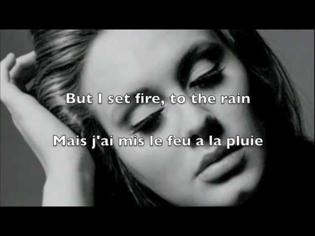 Adele - Fire to the rain + Subtitles (sous-titres en Français)