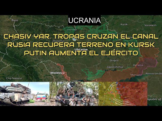 DECISIVO!Paracaidistas Cruzan El Canal En Flanco Sur de Chasiv Yar.Rusia Recupera Terreno en KURSK