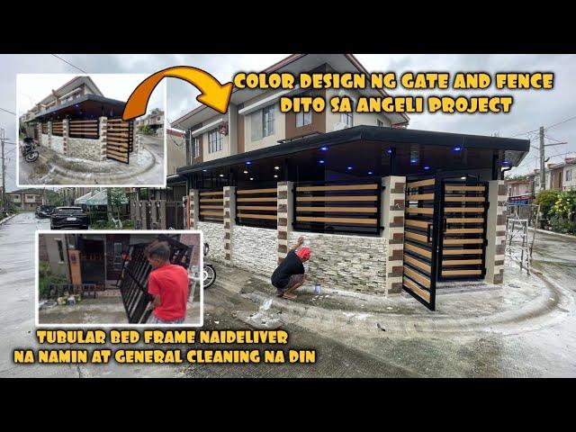 TUBULAR BED FRAME NAIDELIVER NA NAMIN SA UNIT + COLOR DESIGN NG GATE AND FENCE SA ANGELI PROJECT