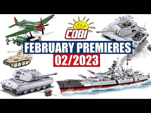 February premieres from COBI  02/2023 - With January updates - Planes, tanks, battleships, cars