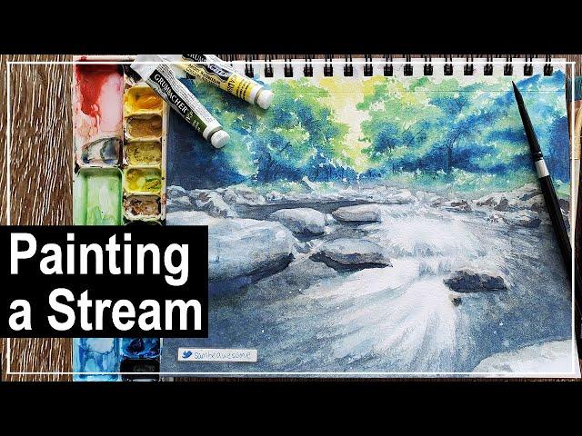 Painting a Stream in Watercolors (Tips & Advice)