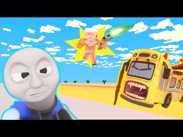 Cursed Thomas VS Bus Eater: Big Challenge Racing (Part 2) |  Minecraft MEME Animation