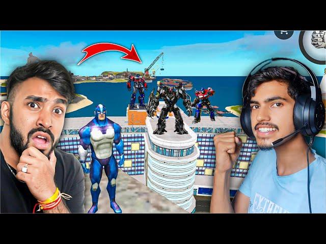 I FOUND TECHNO GAMERZ TRANSFORMER LOCATION | ROPE HERO MAFIA CITY WARS