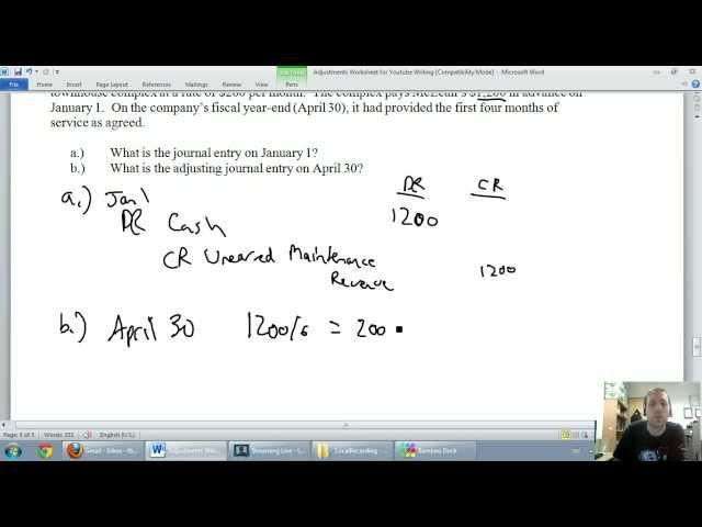 Accounting - Unit 3 - Part 5: Unearned Revenues