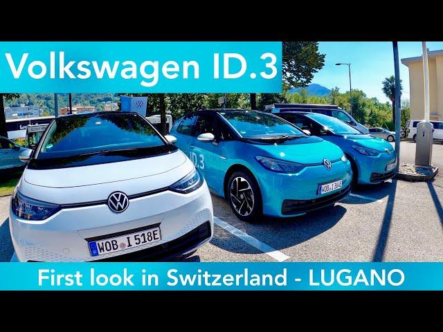 VOLKSWAGEN iD.3 FIRST LOOK IN SWITZERLAND - LUGANO.